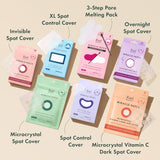 rael pimple patches, hydrocolloid acne spot cover, 2 sizes, korean skin care