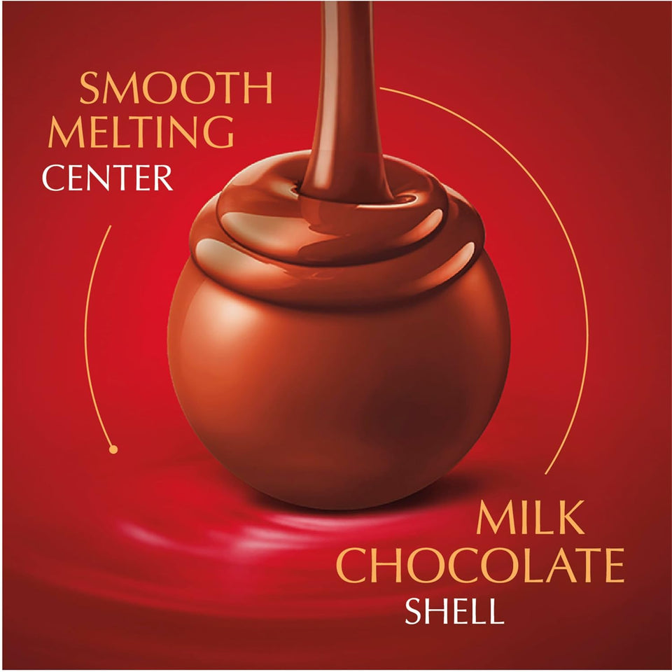 lindt lindor milk chocolate candy truffles 15.2 oz bag individually wrapped