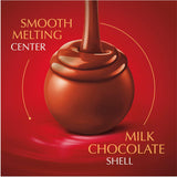 lindt lindor milk chocolate candy truffles 15.2 oz bag individually wrapped