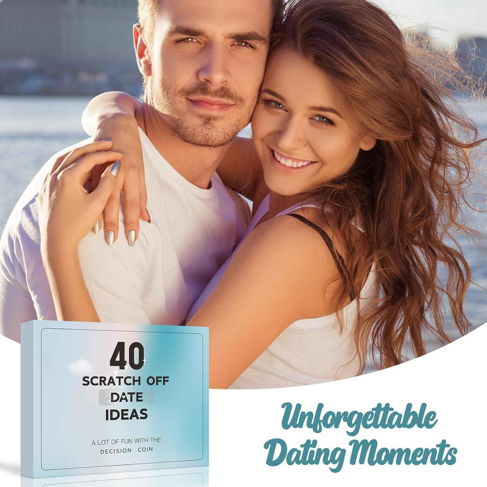 Valentines Day Gifts for Him and Her, 40 Scratch Off Date Ideas and Games