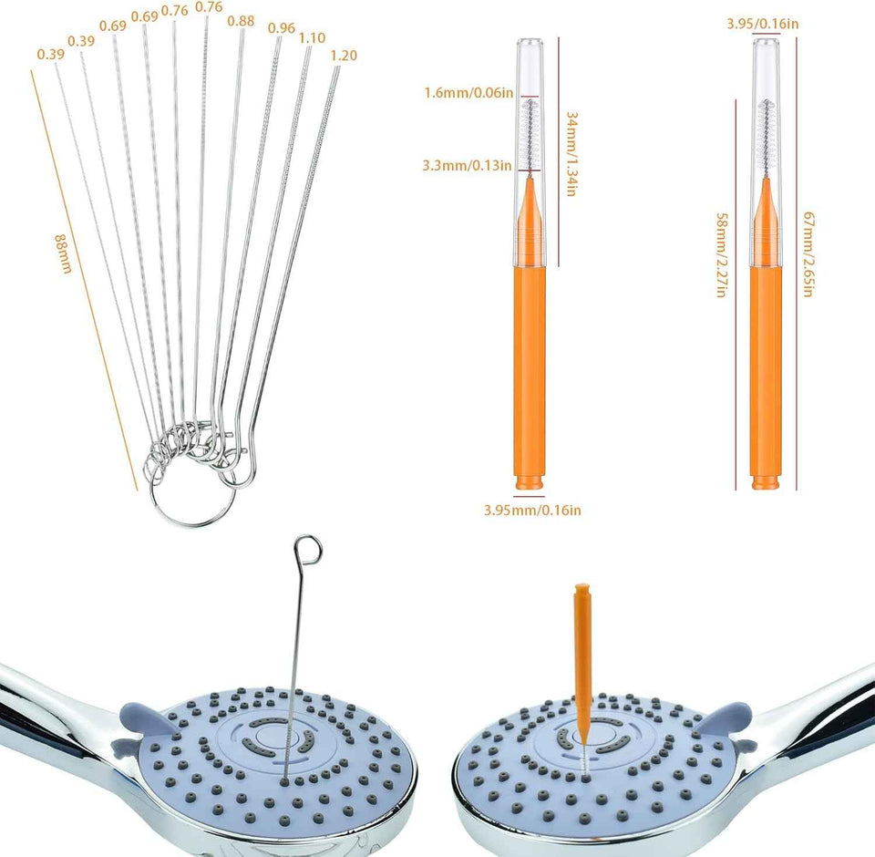 Shower Head Cleaning Brush with Angled Design for Bathroom Pipes and Car Washers Cleaning Tool