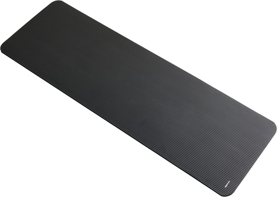 1/2 Inch Extra Thick Exercise Yoga Mat with Carrying Strap, Cushioned Support, for Fitness and Gym Workouts