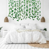 Fake Vines for Room Decor(12 Pack 84 Feet) Aesthetic Artificial Plant Ivy Leaves Hanging Greenery Garlands for Home Bedroom Wall Wedding Christmas Party Office Patio Outdoor Garden Décor