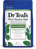 Dr Teal's Epsom Salt Magnesium Soak, Relax & Relief with Eucalyptus & Spearmint Essential Oils, 3 lbs