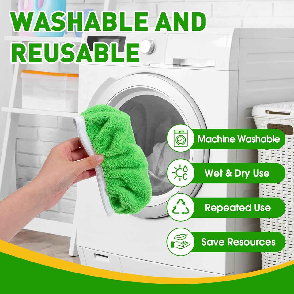 Reusable Microfiber Mop Pads for Floor Cleaning, 14-Piece Set, Eco-Friendly and Machine Washable