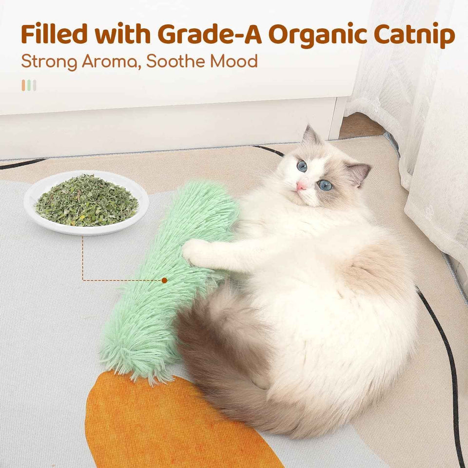 potaroma cat toys pillows 3 pack soft durable crinkle sound catnip interactive indoor kitten kicker
