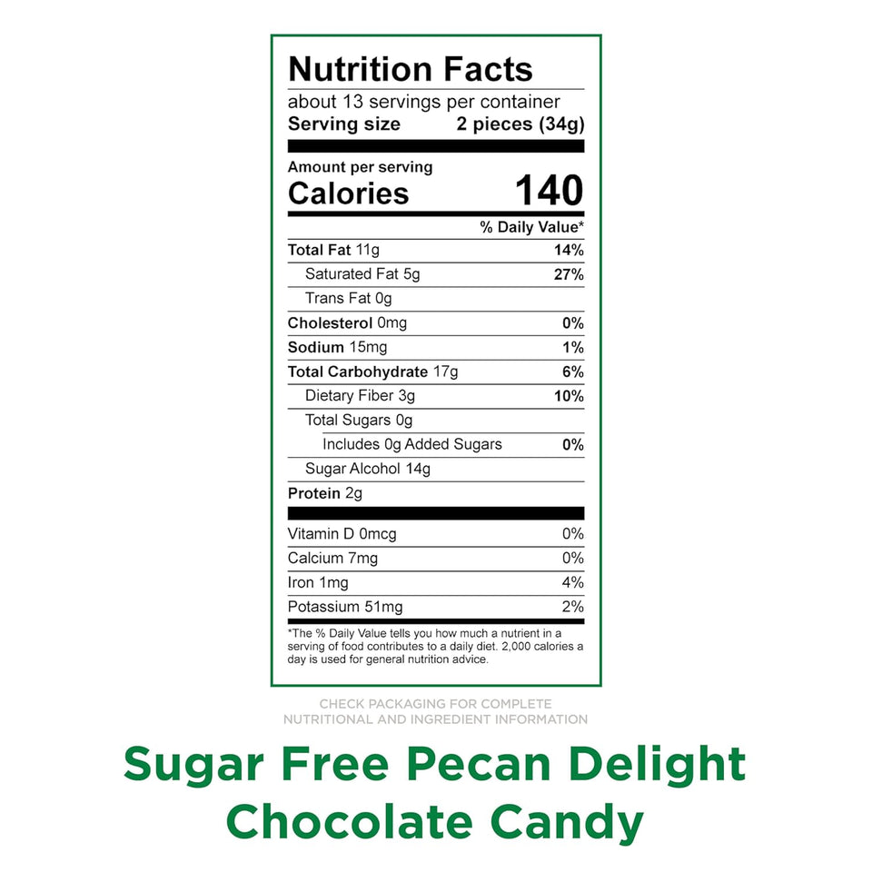 RUSSELL STOVER Sugar Free Pecan Delight Chocolate Candy, 15.5 oz. bag