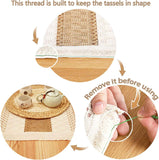 Handmade Boho Natural Cotton Burlap Placemats Set of 6 for Dining Table Kitchen