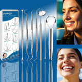 7pcs Professional Dental Tools Kit, Stainless Steel Tooth Scraper, Plaque Tartar Cleaner, Personal and Pets Use