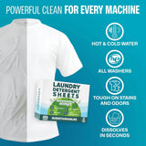 Sudstainables Laundry Detergent Sheets (200 Loads) – Eco-Friendly, Zero Waste, Plastic-Free Laundry Washing Machines Soap Sheets; Dissolvable, Space-Saving Strips for Travel (Fresh Linen)