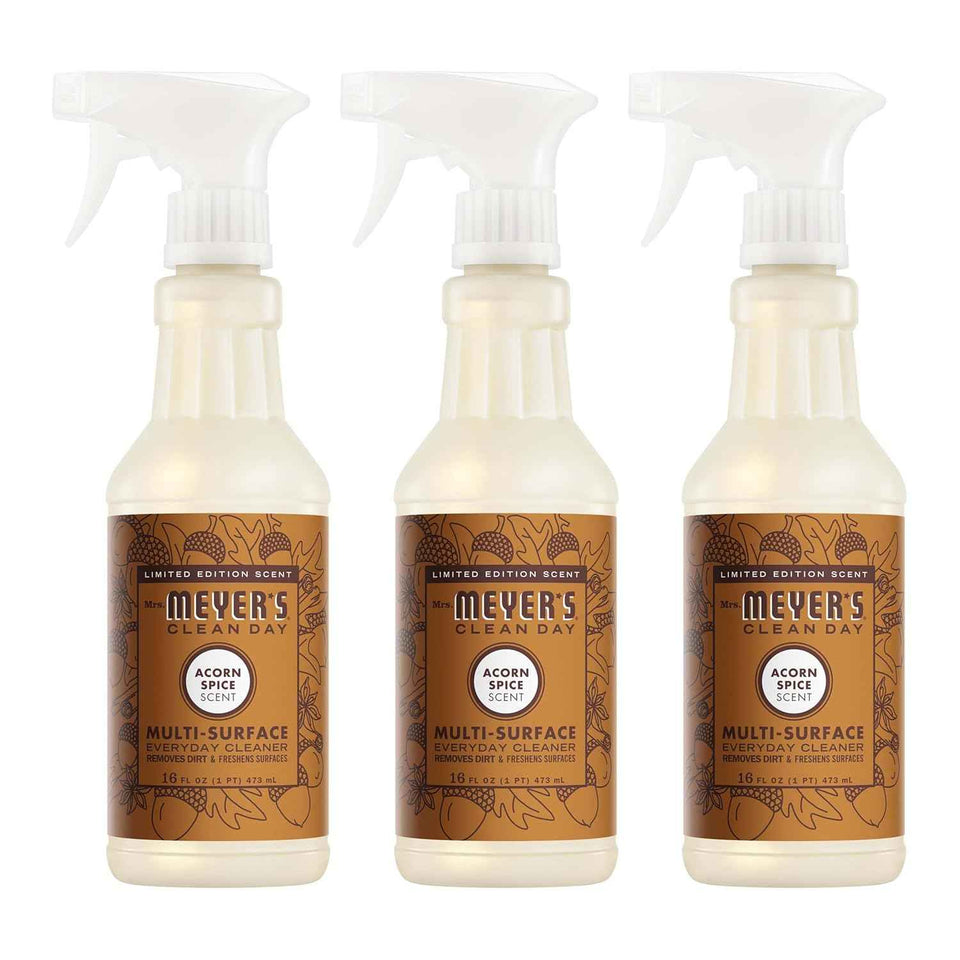 Mrs. Meyer's Clean Day All-Purpose Cleaner Spray, Acorn Spice, 16 oz - Pack of 3