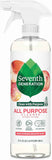 Seventh Generation All Purpose Cleaning Spray Surface Cleaner Lemon Chamomile scent Cuts Grease 23 oz, Pack of 4