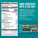KIND Minis Snack Bars, Dark Chocolate, Caramel, Nuts & Sea Salt, Gluten Free, 20 Count, 0.7 OZ, Variety Pack