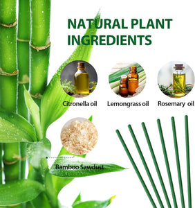 KICKOUTOR® Mosquito Repellent Outdoor Patio 120 PCS Citronella Oil Mosquito Incense Sticks Natural Organic Mosquito Barrier Mosquito Repeller for Backyard Travel Camping Indoors Gnat Mosquito Control