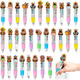 cZWZ 20Pcs Mini Multicolor Pens 4-in-1 Cute Ballpoint Pens for Kids Birthday Party Favors Gifts Teacher Supplies