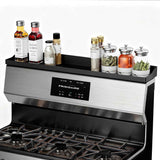 30 Inch Silicone Stove Top Shelf Magnetic for Kitchen Gadgets, Soft Flexible Strong Magnetic Heat Resistant Spice Rack Kitchen Organizer for Over Stove