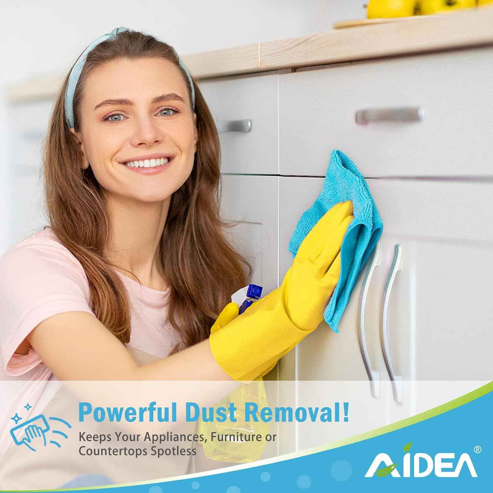 50-Piece AIDEA Microfiber Cleaning Cloths for Cars, Kitchen, Windows, and More