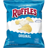 Ruffles original potato chips, 1 ounce, 40-count, 7.5 x 13.8 x 17.8 inches, 3.7 pounds