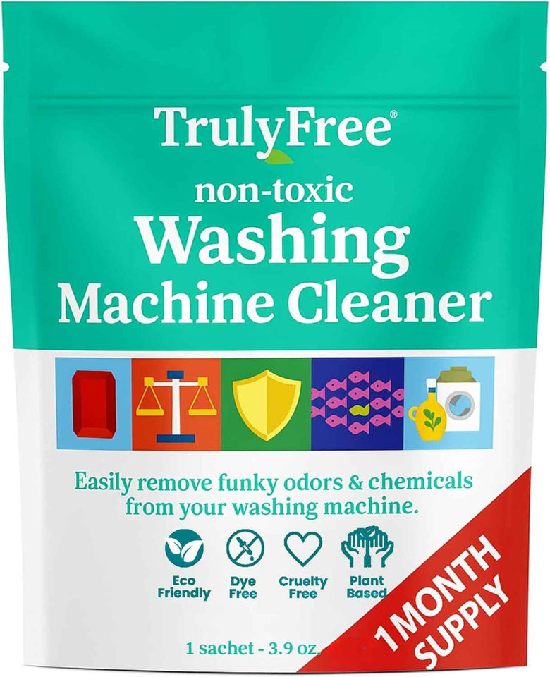 Truly Free Laundry Washing Machine Cleaner & Deodorizer | Top & Front Load Washer Cleaner