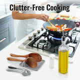 Silicone Utensil Rest with Drip Pad, Heat-Resistant, Durable, and BPA-Free Utensil Holder for Stove Top Kitchen Utensils