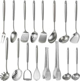 Newness 16 Pcs Stainless Steel Kitchen Utensils Set, Metal Kitchen Accessories