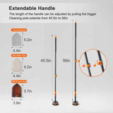Tile Tub Scrubber Brush - 56 inch Extendable Handle, 3 Cleaning Heads, No-Scratch for Bathroom and Kitchen