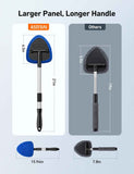 AstroAI Windshield Cleaner Tool with Extendable Handle and Microfiber Pads for Car Interior Detailing, Blue, 15.9in-21in