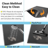 pieviev cat litter mat waterproof urine proof trapping mat 1 pack gray 24x15 inch