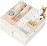 Criusia 10-Pack Drawer Organizers: Compact Foldable Closet Storage for Clothes and Undergarments