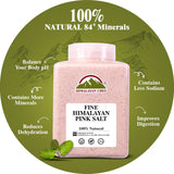himalayan chef pink himalayan salt, fine grain, 5 lbs, plastic jar, pure, natural, kosher, non-gmo, mineral-rich