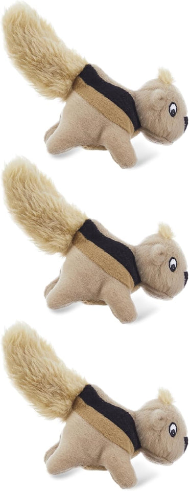 outward hound hide-a-squirrel dog toy small plush puzzle 2-in-1 interactive squeaky