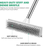 SetSail Floor Scrub Brush with 51-Inch Long Adjustable Handle 2 in 1 Scrape Brush Stiff Bristle Floor Scrubber for Cleaning Shower Bathroom Garage Kitchen Wall Deck Tub Tile