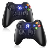 Gamrombo Xbox 360 2 Pack Wireless Controller Replacement for 360 & Slim with Windows PC Compatibility