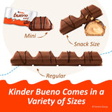 kinder bueno milk chocolate bars with hazelnut cream bulk 20 pack