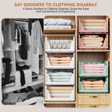SNSLXH 5 Pack Stackable Closet Storage Basket, Multifunctional & Foldable Closet Organizer for Bathroom Kitchen Laundry Room Wardrobe Storage, Space-Saving Clothes Storage Drawer Organizer, White