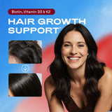 Cata-Kor Hair Skin and Nails Vitamins for Women – Biotin Collagen Hair Supplement | Hyaluronic Acid | Calcium AKG | MSM | Vitamin D3 K2 & C – Hair Growth Vitamins for Women – 30 Day Supply (1 Pack)
