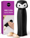 OTOTO Gracula Garlic Crusher, Garlic Mincer, Also for Ginger, Nuts, Chili, Herbs - Twist Top Mincer & Easy Squeeze Manual Press Peeler, Goth Gifts