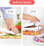 Fullstar 4-in-1 Vegetable Chopper, Spiralizer, Food Chopper with Container, Fruit Slicer, Kitchen Gadgets & Accessories, Home Essentials, White