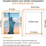 SESEAT Black 8x10 Picture Frame, Photo Frame for Wall Mounting or Tabletop Diaplay, 1 Pack