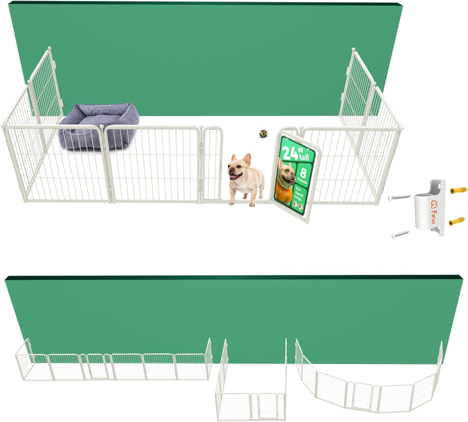 fxw homeplus unleashed 24 inch 6 panels dog pen black patented