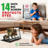 14 inch smartphone screen magnifier 3d hd foldable amplifier phone stand gift