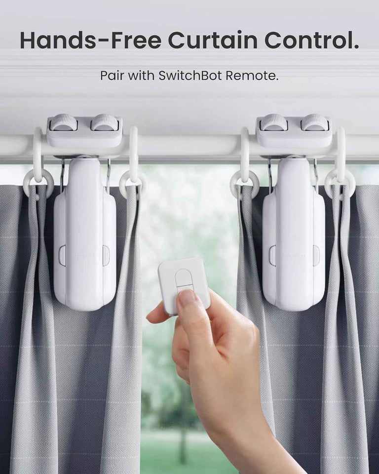switchbot 2025 automatic curtain opener 3 rod with bluetooth remote control and wifi smartphone control