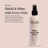 Kitsch Heat Protection Spray for Hair – Heat Protectant for Hair with Argan Oil – Styling Hair Spray for Frizz Control, Shine & Damage Protection – Protects Strands | Ideal Gifts for Women – 6.8oz