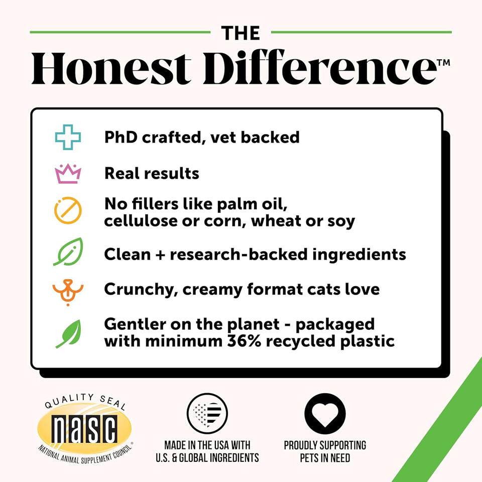 Cat Hairball Support Crunchy & Creamy Chews, Hairball Remedy Treats, Cat Furball Treatment, Supports Skin & Coat, Vitamins for Digestion, Chicken (30-Day Supply)