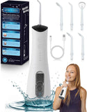 120PSI portable rechargeable water dental flosser for healthier teeth and gums with 4 pressure modes