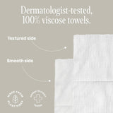 Cliganic Clean Face Towels XL, Disposable, Ultra-Absorbent, Hypoallergenic & Soft - Makeup Remover Dry Wipes, Pamper Your Face, Feel Fresh & Radiant, Hygienic Towelettes, for All Skin Types (50 Ct)