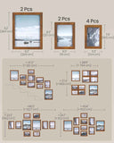 SONGMICS Picture Frames, Collage Picture Frames Set of 10, Two 8x10, Four 5x7, Four 4x6, Photo Frame for Wall Gallery Decor, Table Display, Christmas Gift, Rustic Brown URPF010X01