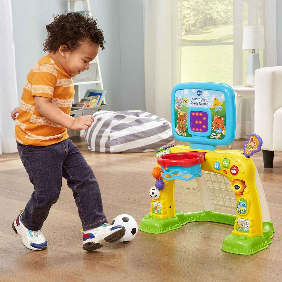 vtech smart shots sports center yellow frustration free packaging toddler learning toy