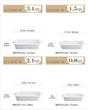Malacasa porcelain baking dishes for oven, casserole set of 4, white, 9.4"/11.1"/12.2"/14.7"