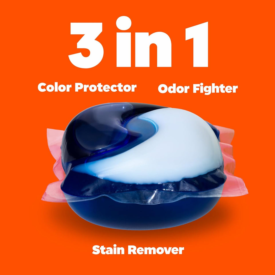 Tide PODS Liquid Laundry Detergent Soap Pacs, HE Compatible, Powerful 3-in-1 Clean in one Step, Built in Stain Removers, Spring Meadow Scent, 76 Count